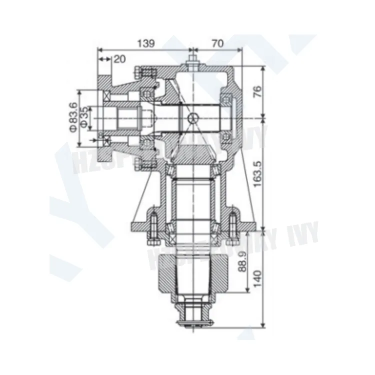 1: 1.47/1: 1.93 50HP Agriculture Parts Tractor Gearbox with Spline/Taper Spline