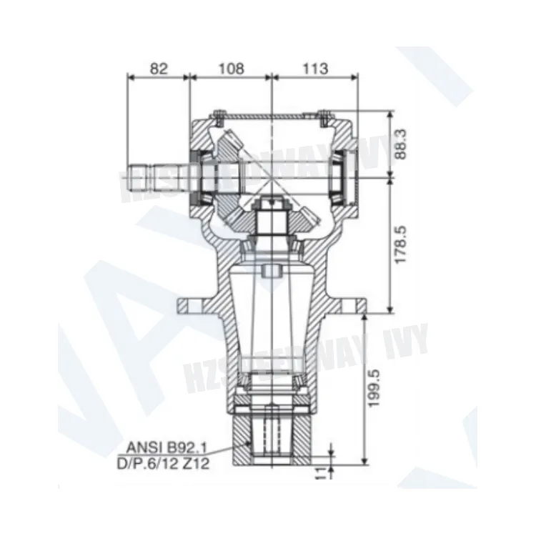 80HP Customized Transmission Tractor Gearbox Ratio 1: 1, 1 3/8″ Z21 Spline Input & Output