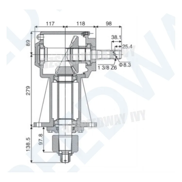 80HP Ratio 1: 1.93 or 1: 1.46 Pto Gearbox for Tractors