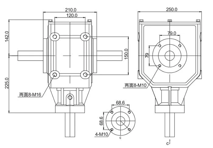 Agricultural Pto Gearbox for Returning Machine and Cropper