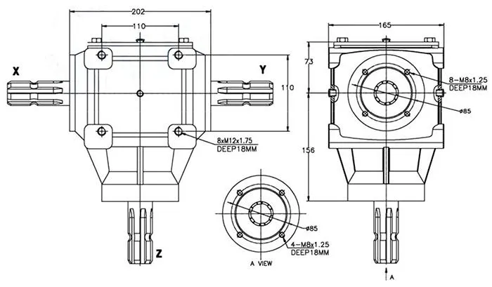 Agricultural Transmission Case T Steering Gearbox