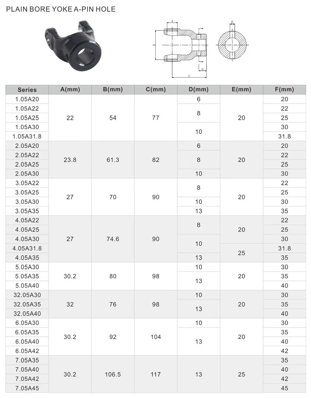 Auto Drive Shaft Parts Yoke Slip Yoke for Light Duty Car From China Manufacturer