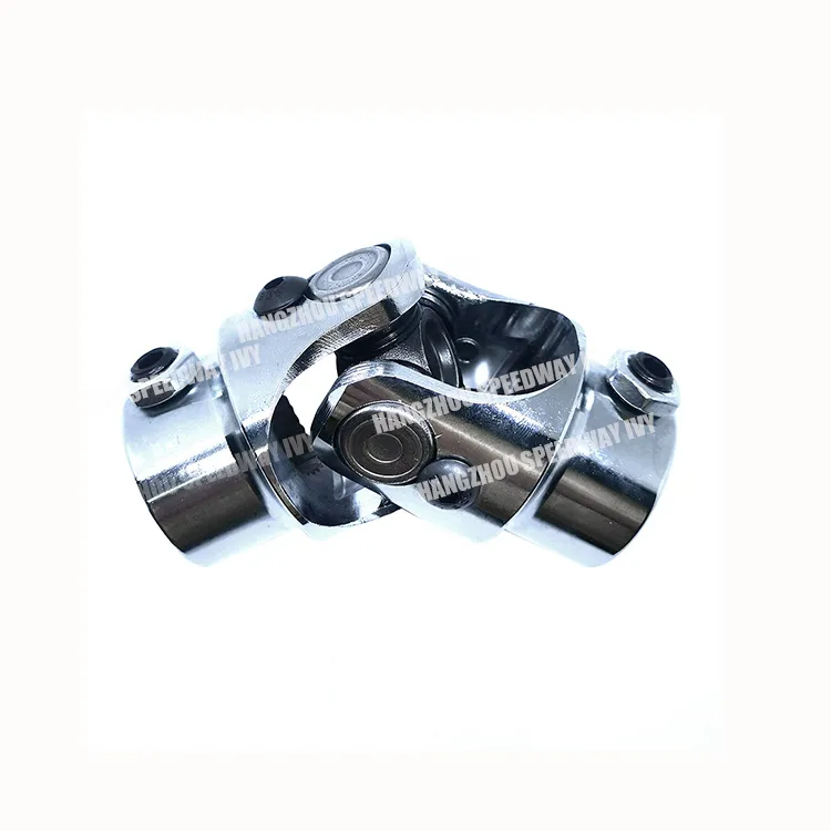 Chrome Steering U-Joint 3/4-30 Spline X 3/4" Dd Spline Joints Shaft Coupler
