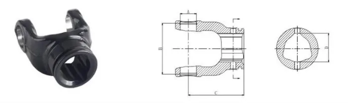 Splined Triangle Yoke for Tractor Pto Shaft Parts