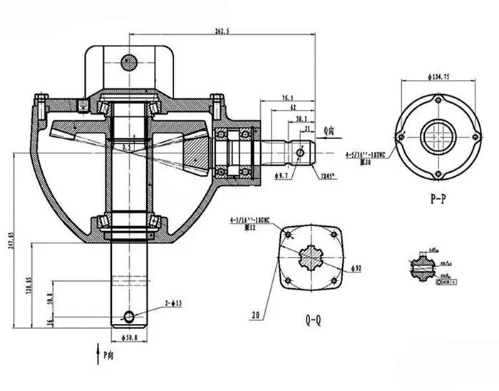 Tractor Machine Agricultural Gear Box for Rotary Cultivator