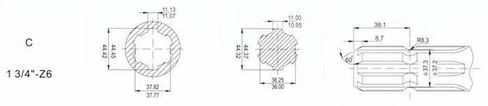 Tractor Pto Shaft Adaptor for Agricultural Machine Parts